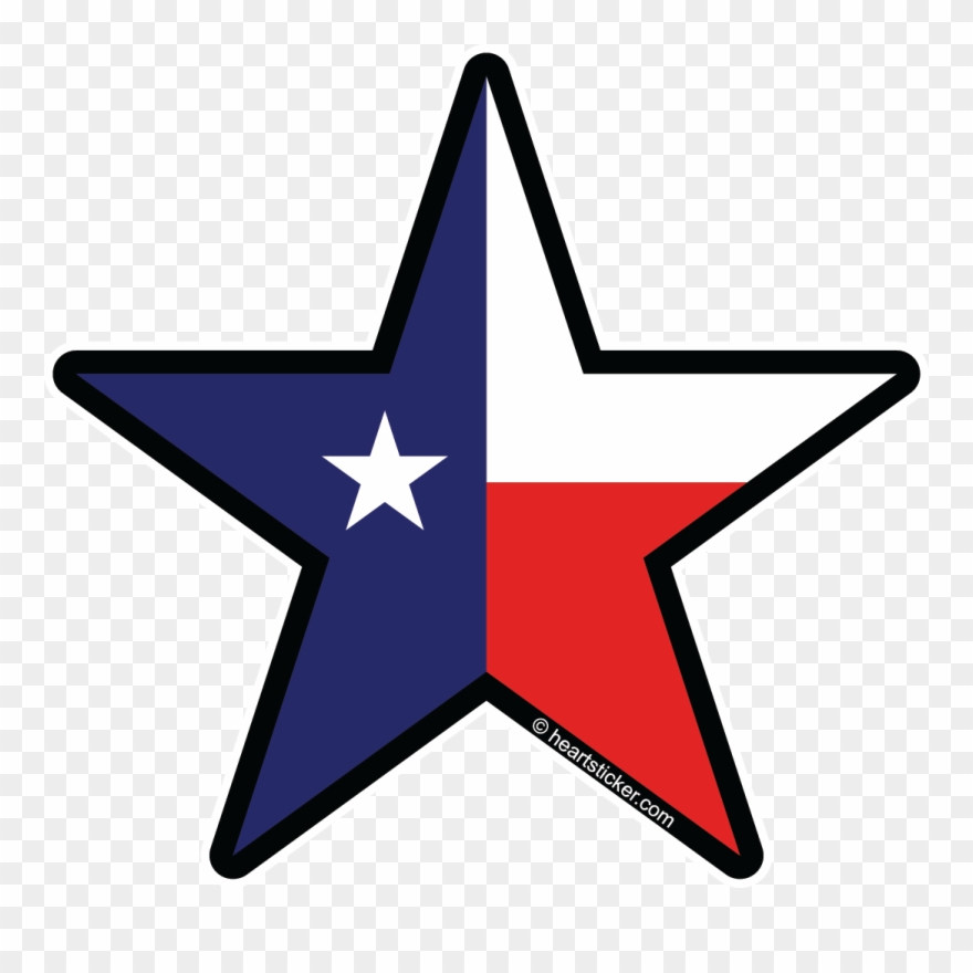 Heart In Texas - Texas State Flag Logo Clipart