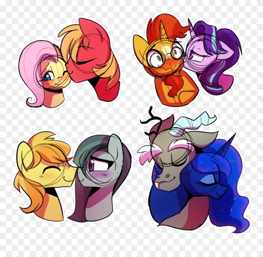 Starburst Clipart Row - My Little Pony Crack Ships - Png Download