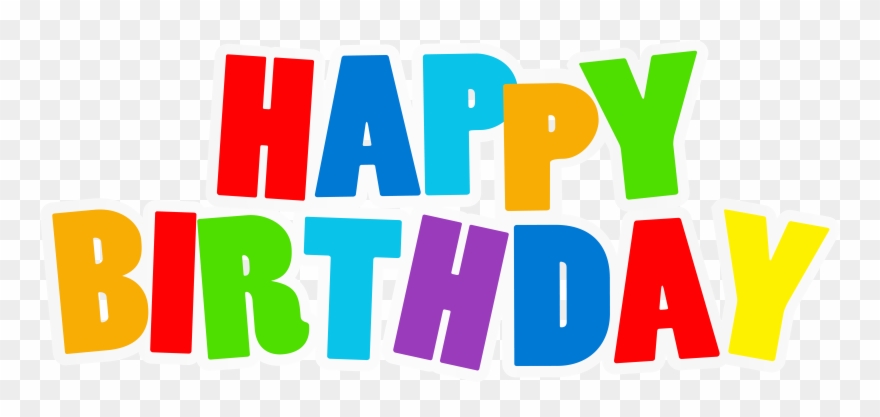 Clipart Birthday Logo - Multicolored Text Happy Birthday - Png Download