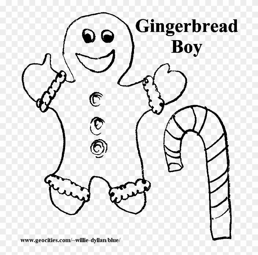 Gingerbread Boy And Girl Coloring Pages - Gingerbread Boy Clipart