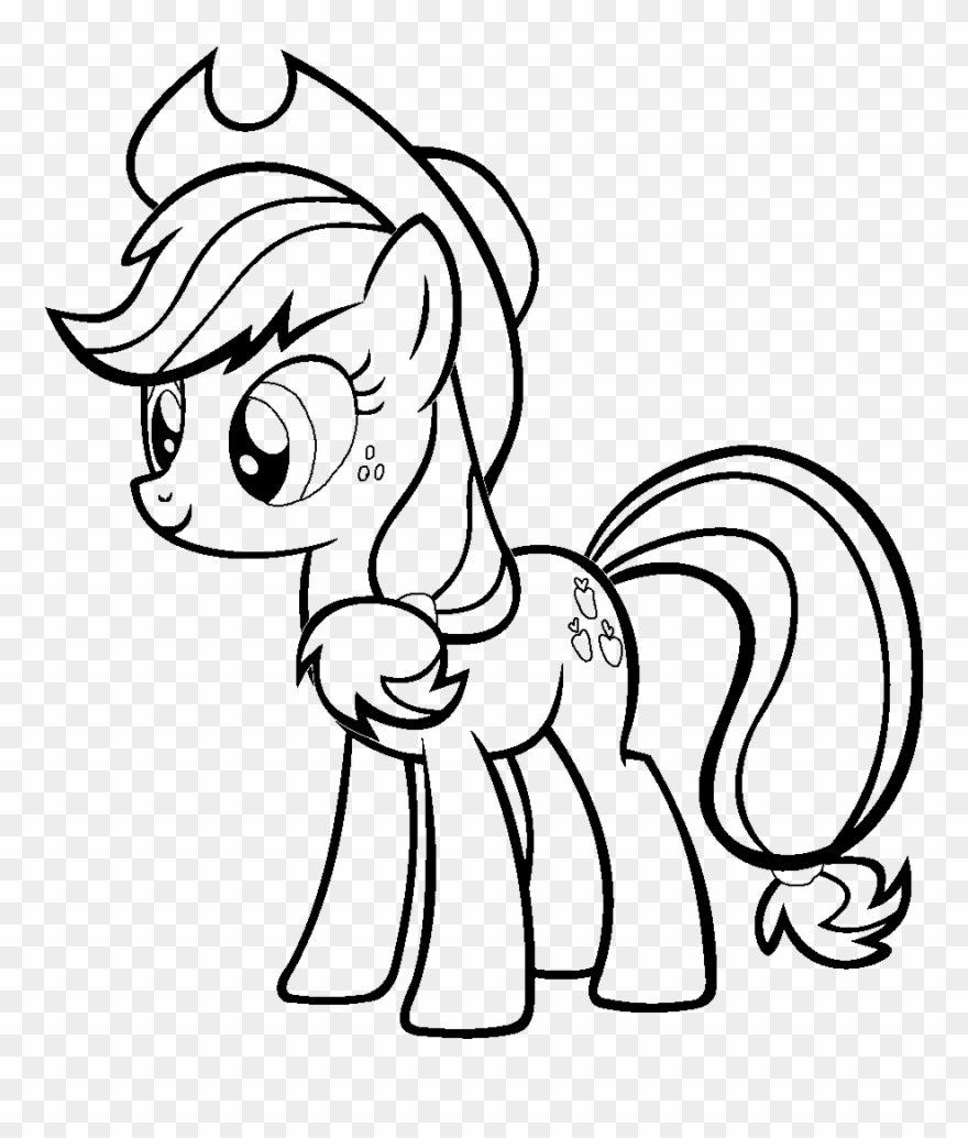 Collection Of Mlp Applejack Coloring Pages - Apple Jack Pony Coloring Pages Clipart