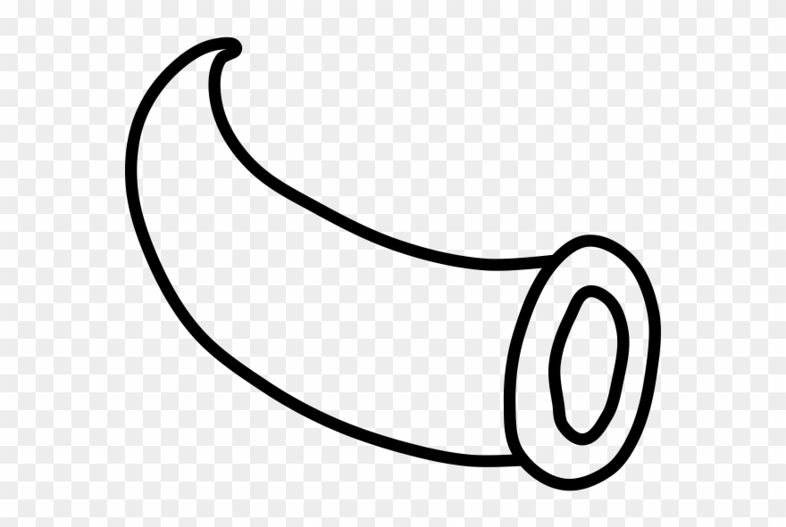 Cornucopia Rubber Stamp - Line Art Clipart