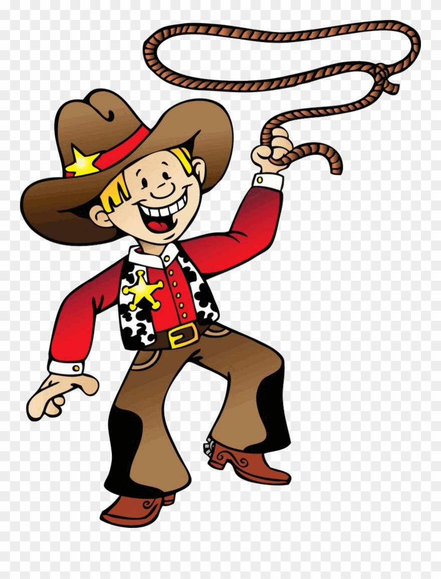 We Started Chatting And We Seemed To Be Hitting It - Cartoon Cowboy With Lasso Clipart