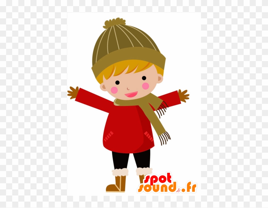 Boy Mascot Dressed In A Winter Dress - Asagaossan New Spotsound Masot Yuru-chara Dressed Clipart