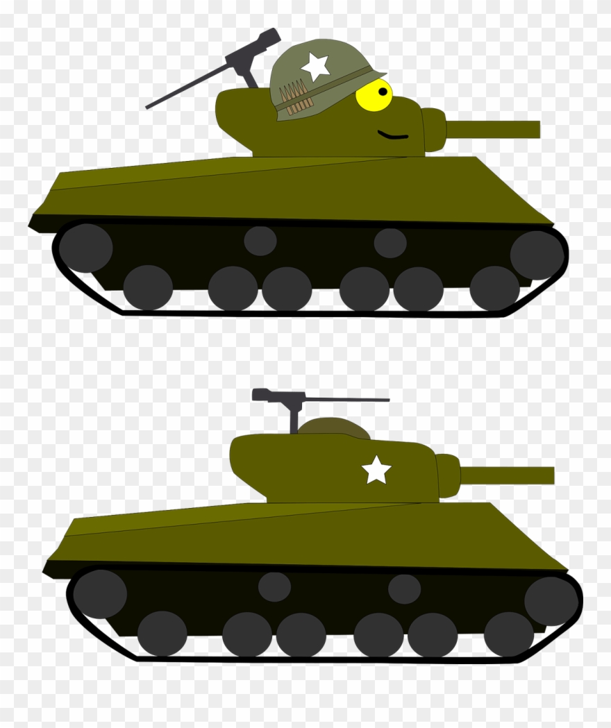 Tank Cartoon Army Military Png Image - M4 Sherman Tank Clipart Transparent Png