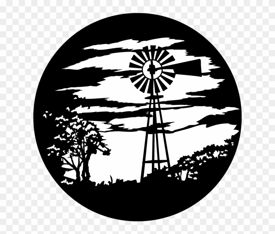 Vector Windmill Western Clip Art Stock - Apollo Windmill Western Steel Gobo Ms-6046 - Png Download