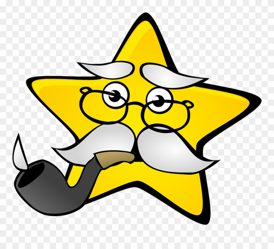 Piped Star Clipart - Old Star Clipart - Png Download