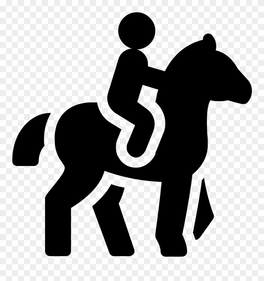 Horseback Riding Filled Icon - Riding Icons Clipart