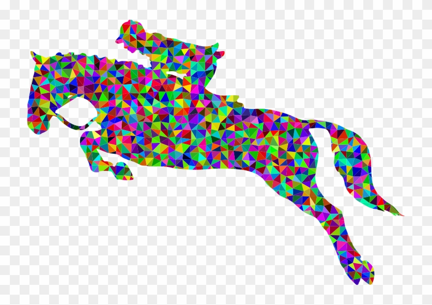 Medium Image - Horses Jumping Clipart - Png Download