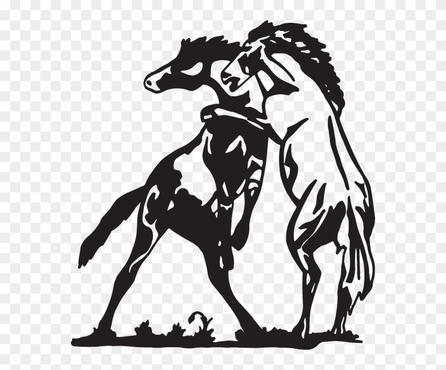 Horse Fighting Clip Art - Png Download