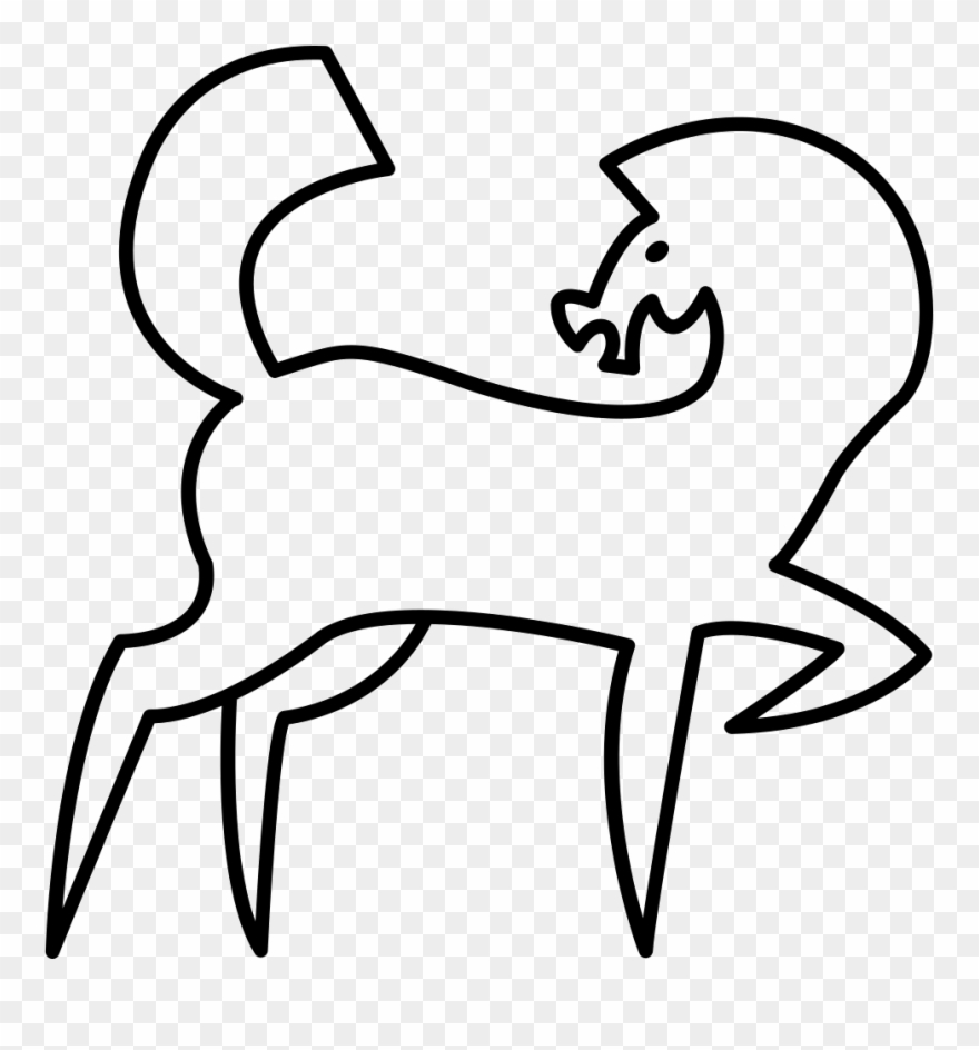 Horse Facing Rear With Lifted Tail Outline Comments - Icon Clipart