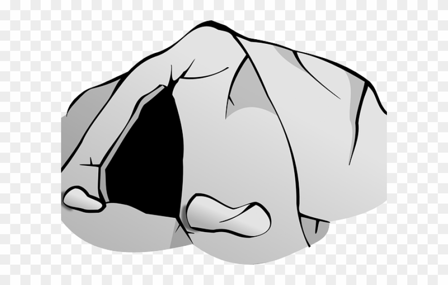 Mountains Clipart Hole - Cave Clipart Black And White - Png Download