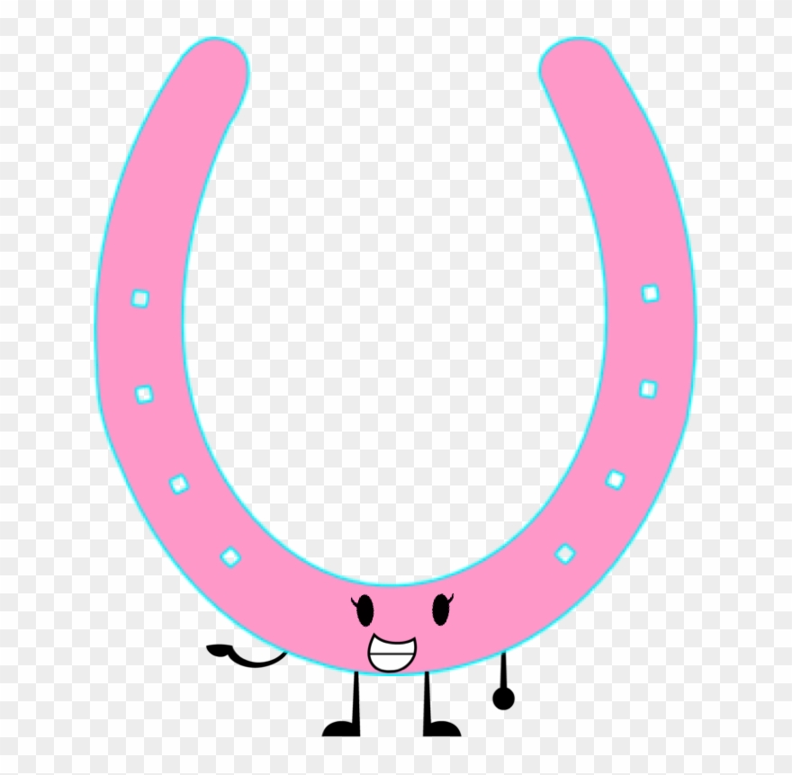Pink Horse Shoe Clip Art - Bfdi Horseshoe - Png Download