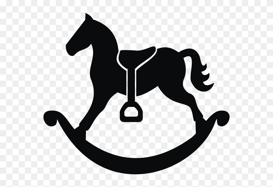 Rocking Horse Rubber Stamp - Rocking Horse Icon Png Clipart
