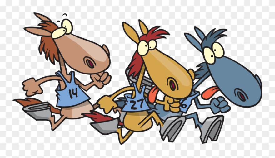 Horse Race Images Cartoon Clipart