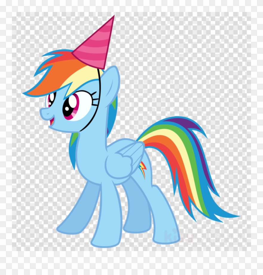 Rainbow Dash Birthday Clipart Rainbow Dash Pinkie Pie - Mlp Rainbow Dash Party - Png Download