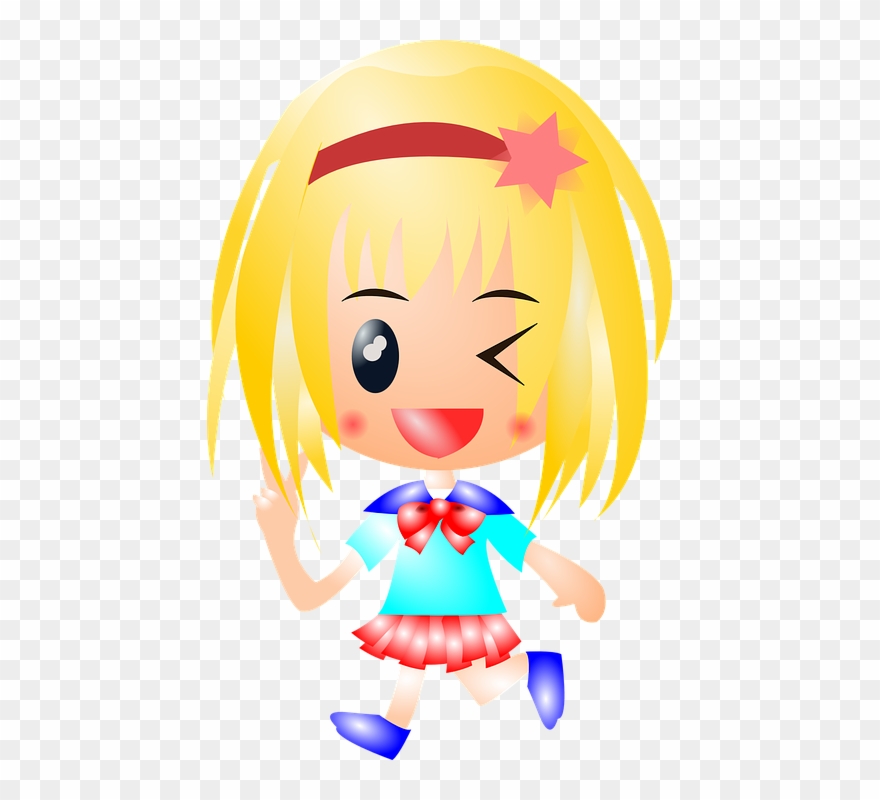 Blonde Hair Cartoon Characters 19, Buy Clip Art - Desenho De Criança Loira - Png Download