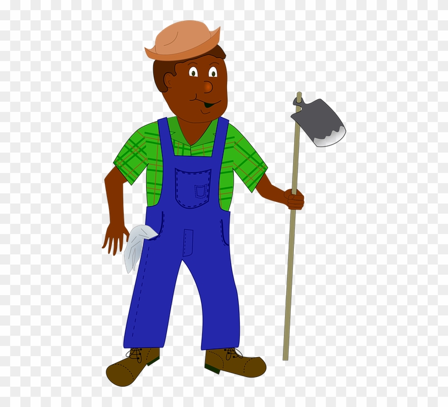 African American Family Clipart 17, Buy Clip Art - African American Farmer Cartoon - Png Download