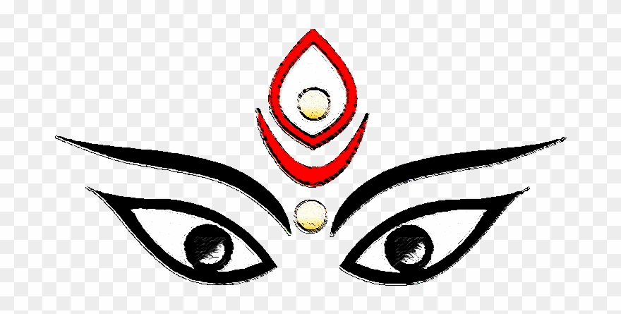 Maa Durga Eyes Clipart Durga Puja Kanaka Durga Temple - Maa Durga Eyes Hd - Png Download