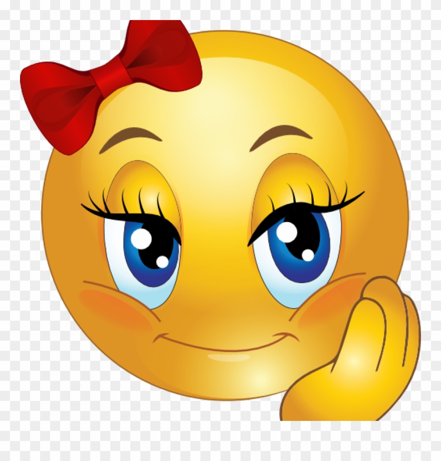 Smileys Clipart Girl Smiley Clipart Free Clipart - Pretty Emoji - Png Download