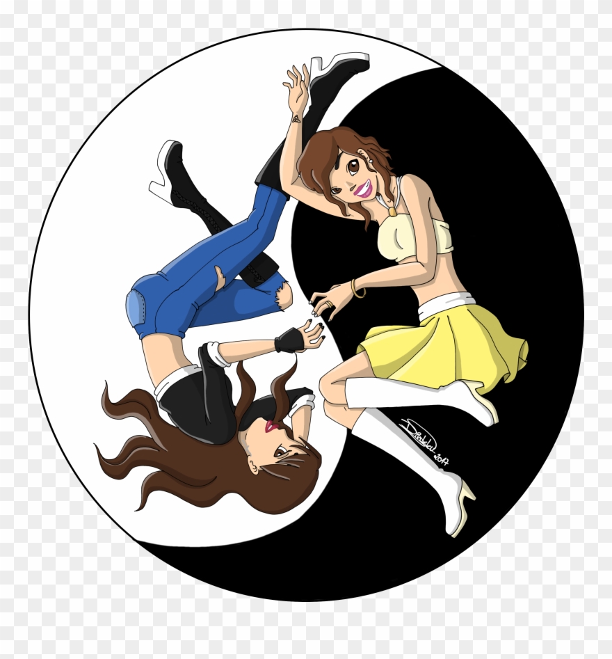 Twin Drawing Realistic - Yin And Yang Clipart