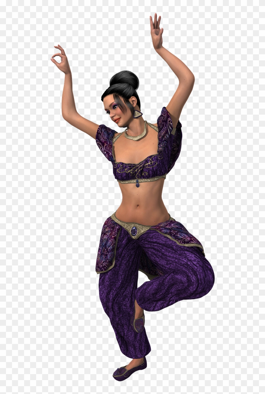 Picture Of A Girl Dancing 4, Buy Clip Art - Belly Dance De Dos - Png Download