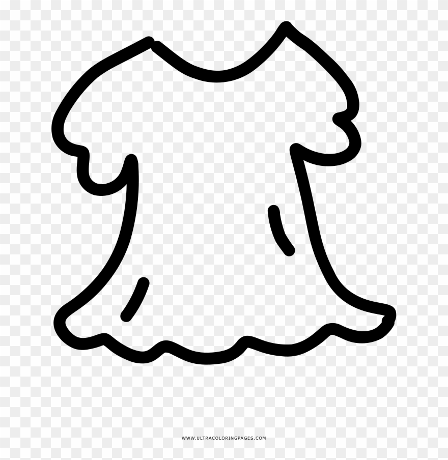Baby Dress Coloring Page Clipart