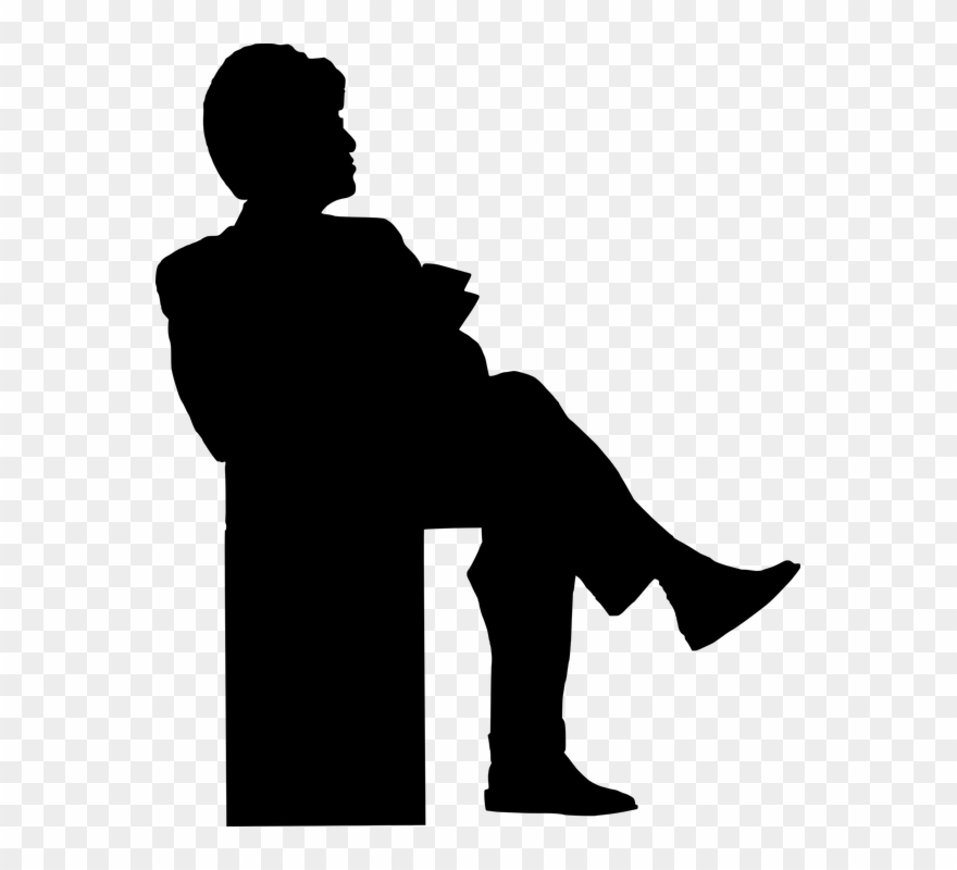 Person Sitting Silhouette 7, Buy Clip Art - Gambar Orang Duduk Vektor - Png Download