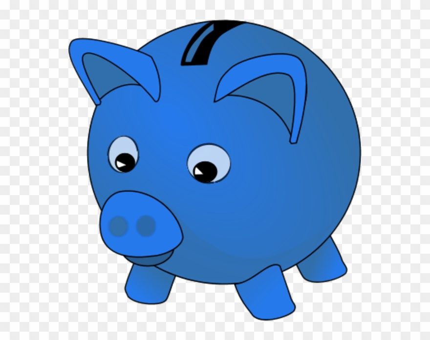 Blue Piggy Bank Clipart Piggy Bank Clip Art - Clipart Piggy Bank - Png Download