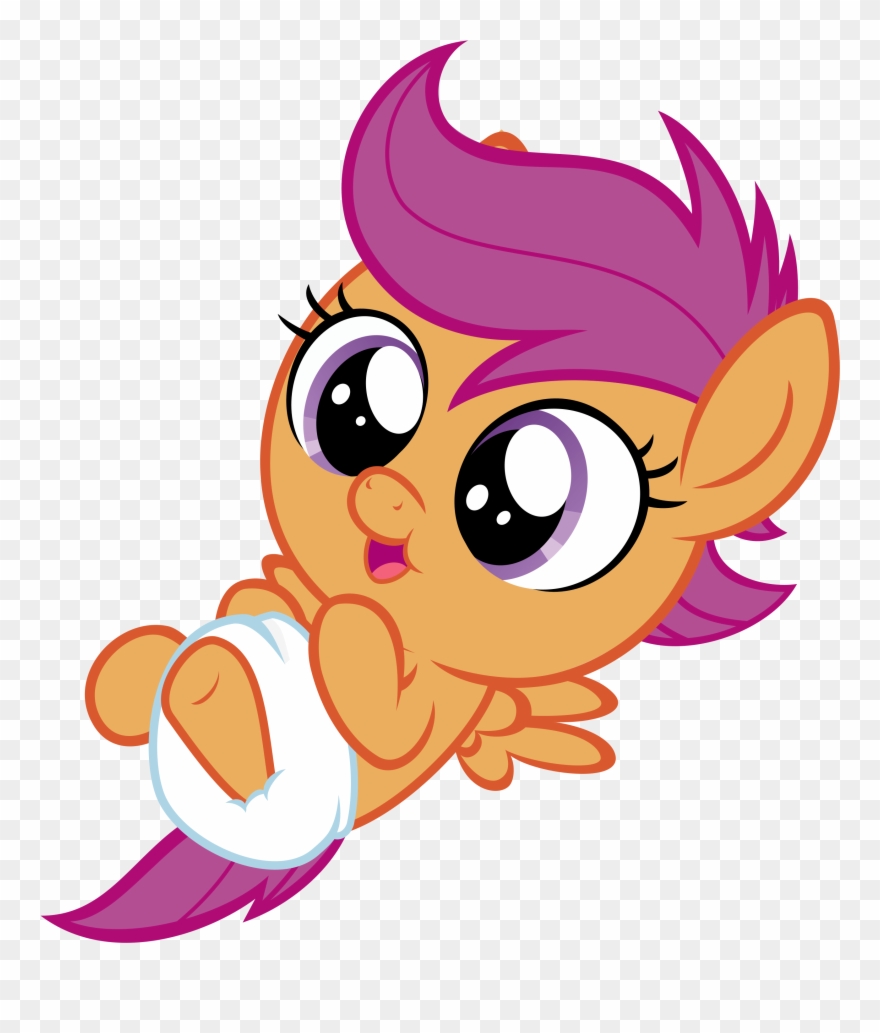 Graphic Stock Diaper Vector Baby Design - Cute Baby My Little Pony Clipart