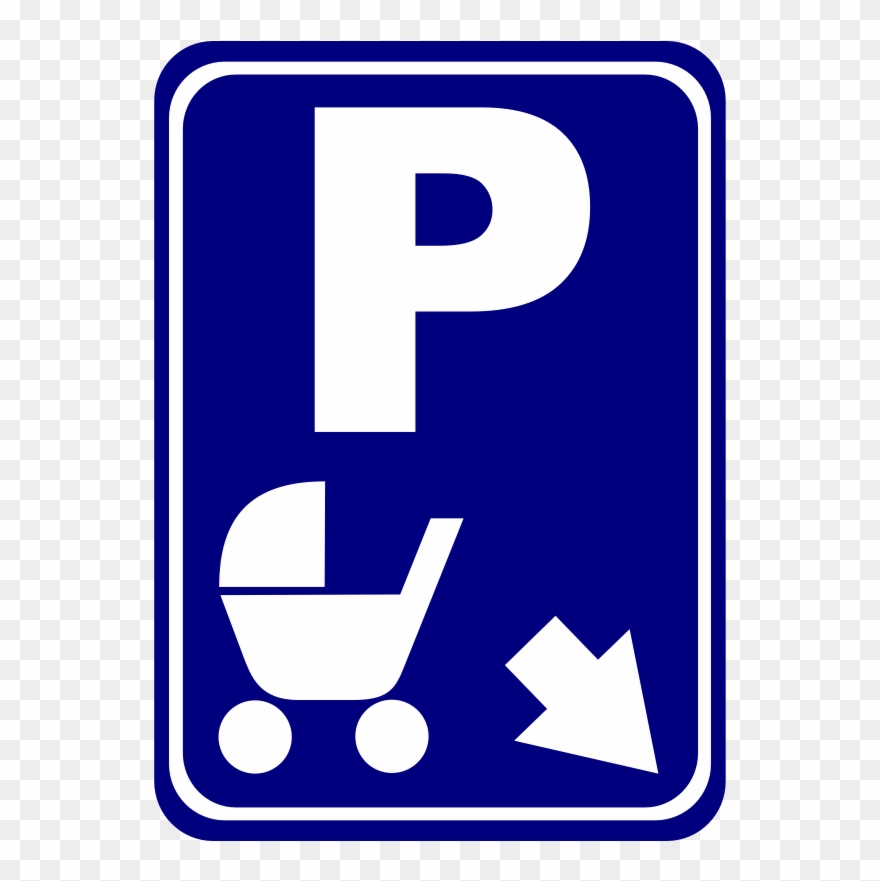 Sign "parking For Perambulators" - Pram Parking Clipart