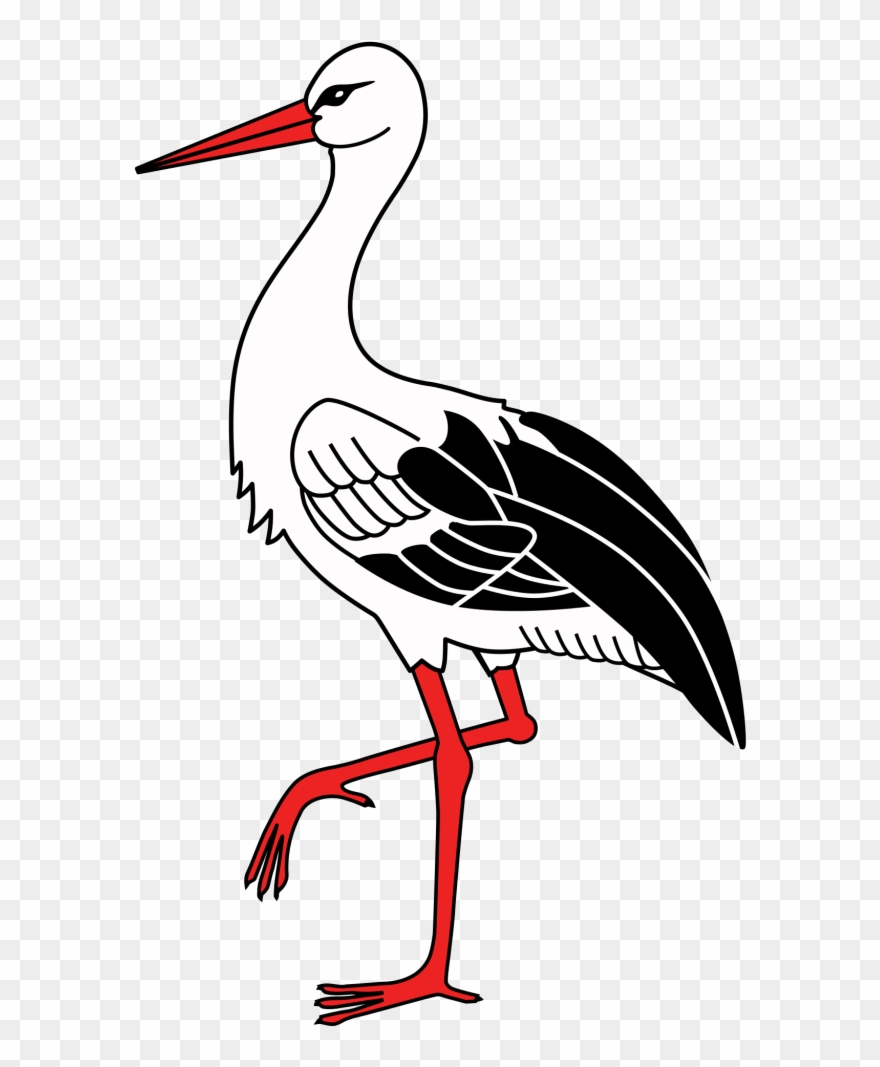 Yükle - Cigogne Dessin Png Clipart