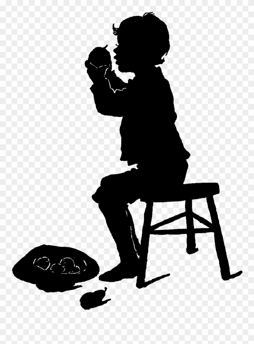 Digital Antique Boy Silhouettes Images - Design Clipart