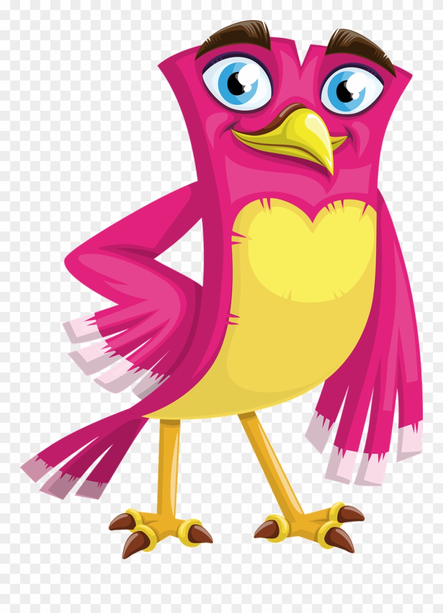 Pink Owl Clipart 12, Buy Clip Art - Girl Bird Beach Towel - Png Download