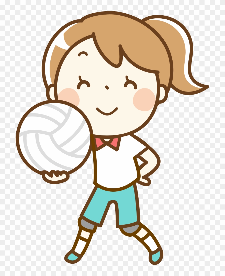 Volleyball Clip Person Black And White Library - Dibujos Animados De Voleibol - Png Download