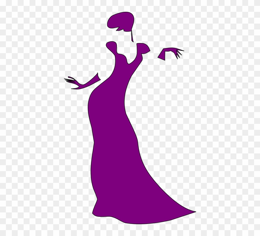 Purple Mermaid Cliparts 9, Buy Clip Art - Woman In Purple Silhouette - Png Download