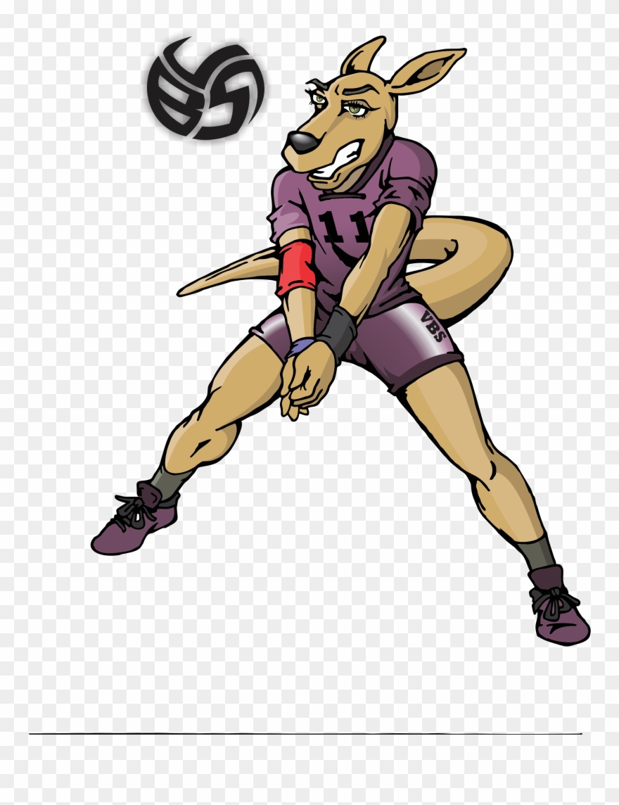 Meet Resee The Kangaroo And Passing Specialist On Volleybragswag's - Volleyball Logo Kangaroo Clipart