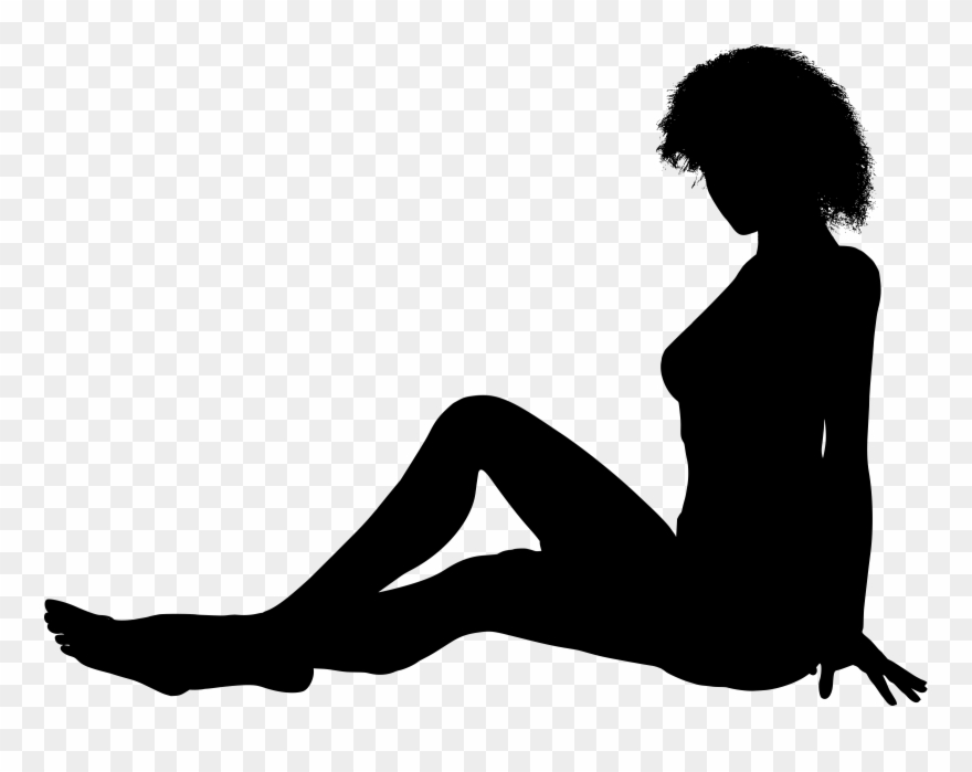 Free Clip Erotic 2, Buy Clip Art - Female Silhouette Sitting - Png Download