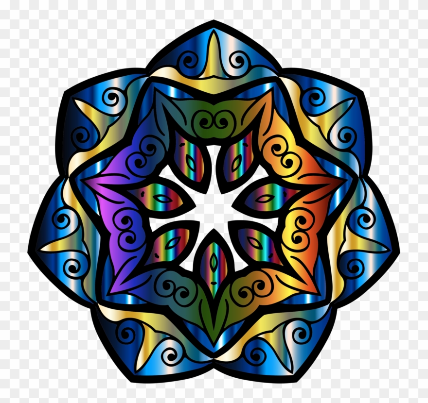 Kaleidoscope Mandala Floral Design Sharingan Symmetry - Art Clipart