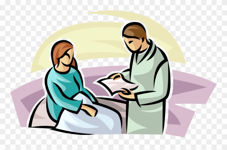 Receives Checkup Image Illustration - Vector Graphics Clipart