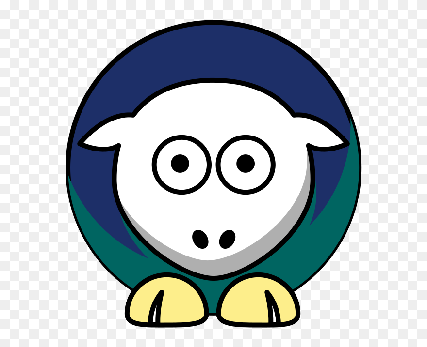 Sheep North Carolina Wilmington Seahawks Team Colors - College Football Clipart