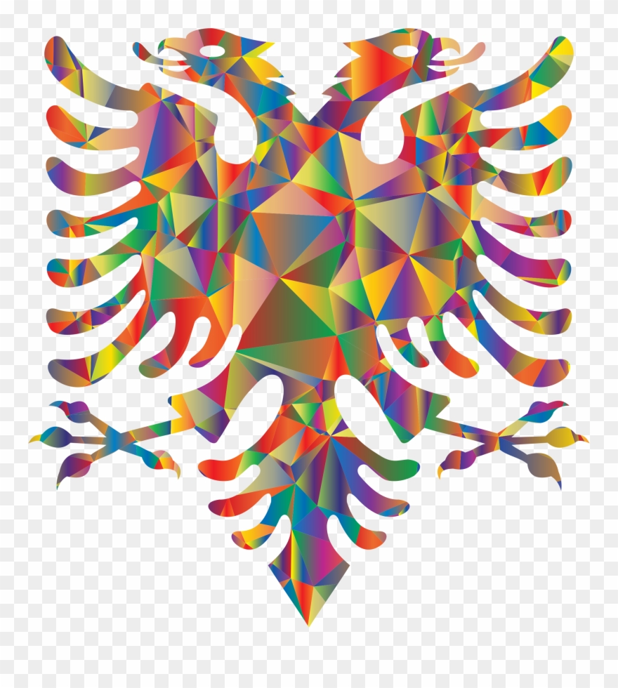 Big Image - Eagle Albanian Flag Clipart