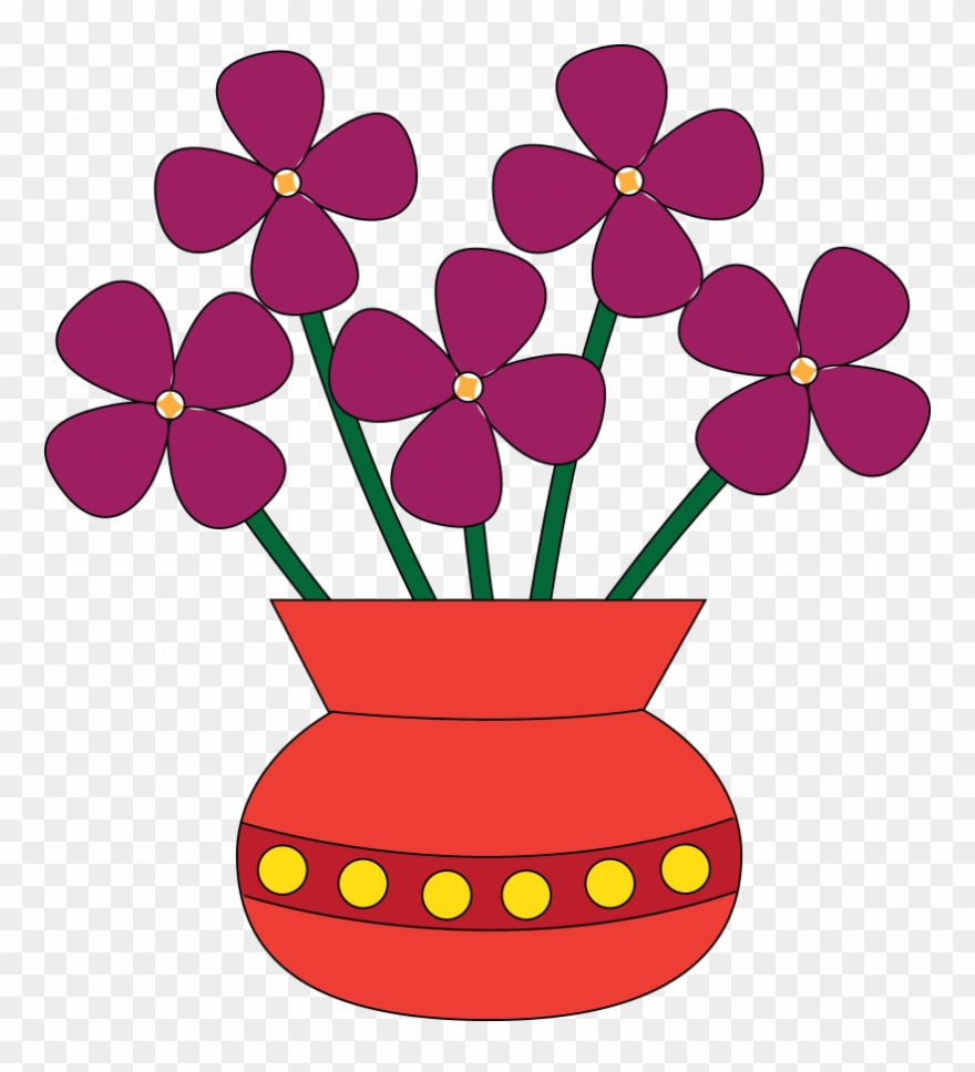 Furniture Attractive Flower Vases Clipart 1 Images - Flowers In A Vase Clipart - Png Download
