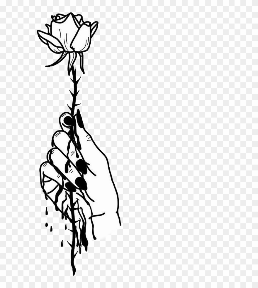 Tumblr Arm Arms Rose Roses Flower Flowers Blackandwhite - Johnny Orlando Black Clipart