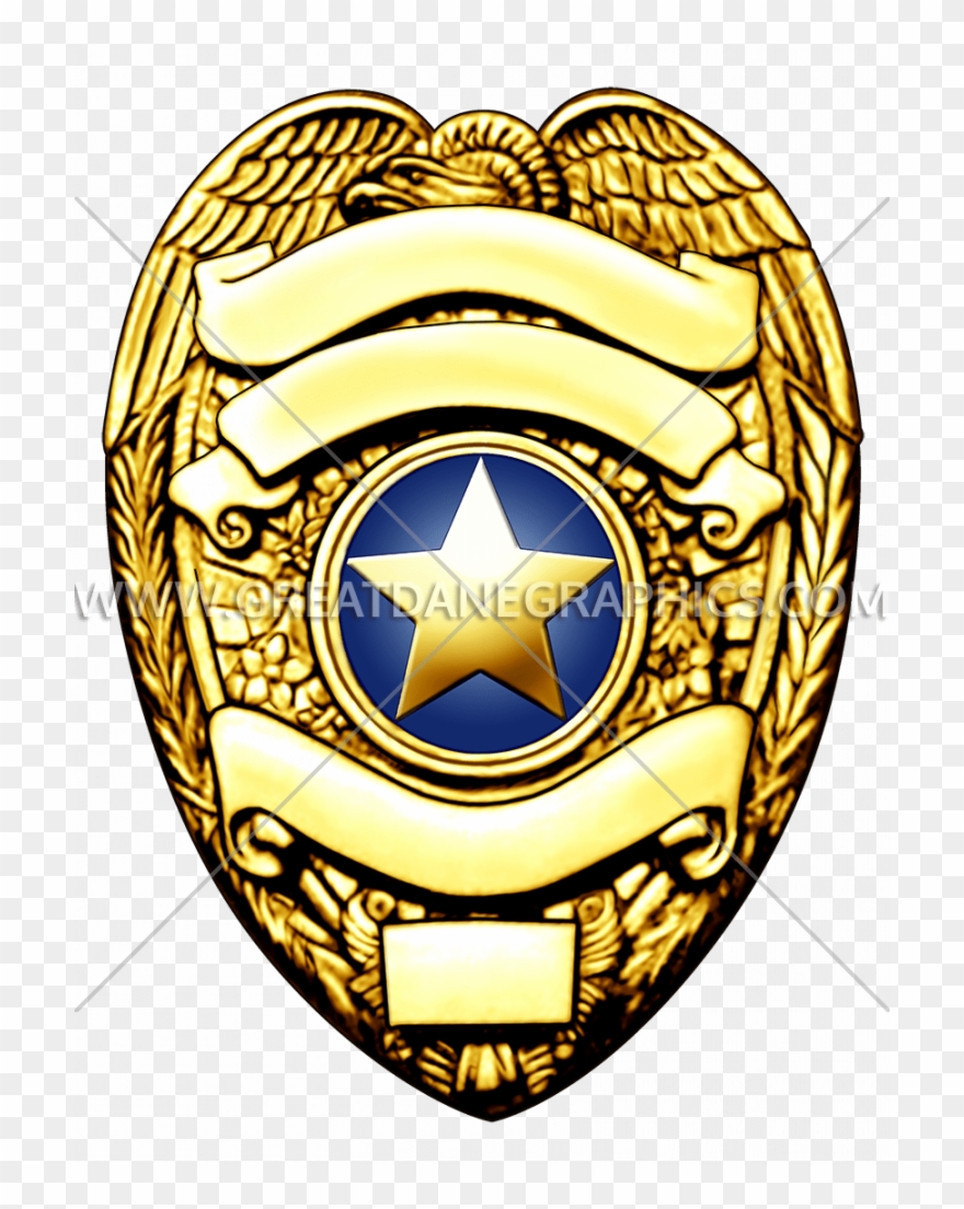 Picture Transparent Stock Excellent Printable Pin Template - Police Badge Clipart Gold - Png Download