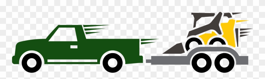 Truck Transporting Skid Steer - Truck Clipart