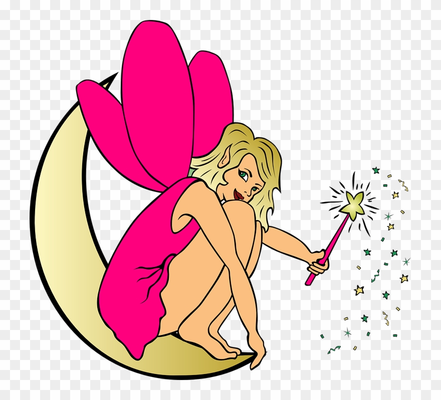 Sleeping Princess Cliparts 11, Buy Clip Art - Magic Faerie Moon Tote Bag, Adult Unisex, Natural - Png Download