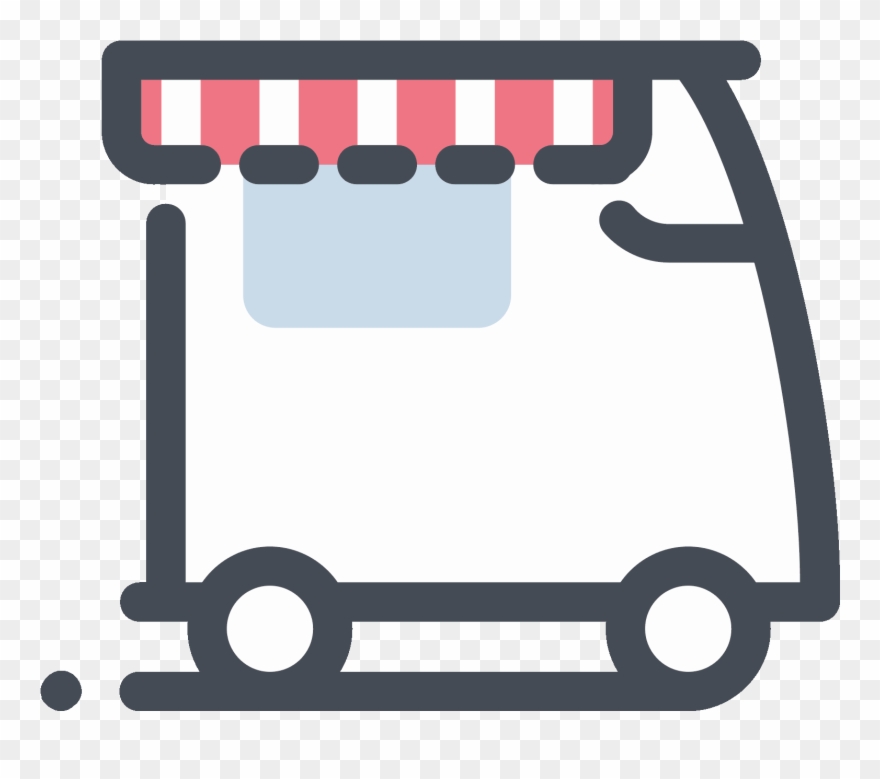 Food Truck Icon - Vector Food Truck Dibujo Camion De Frente Png Clipart
