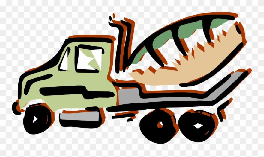 Onlinelabels Clip Art - Cement Truck Wall Clock - Png Download