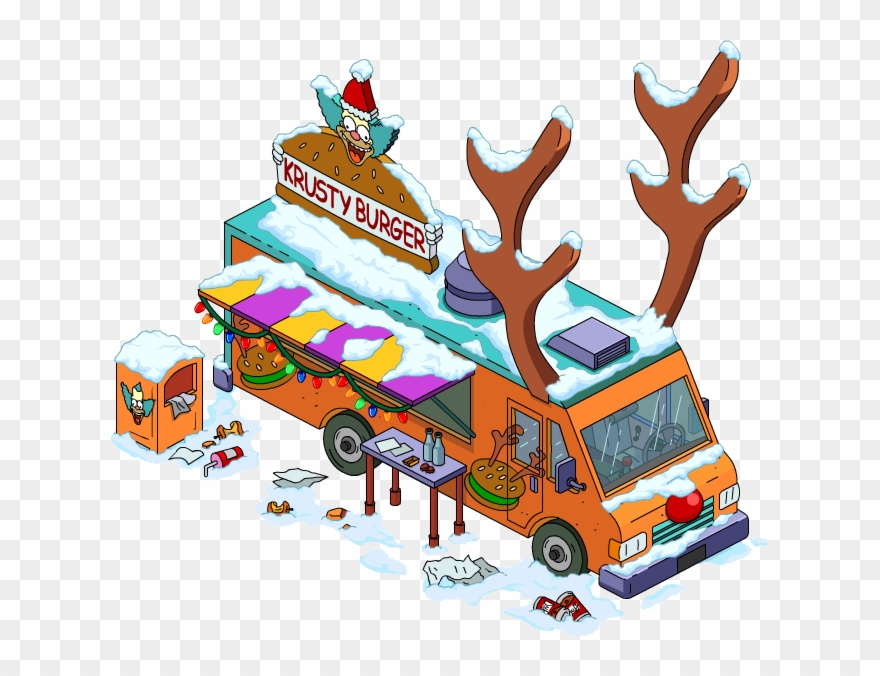 Reindeer Burger Truck - Reindeer Burger Clipart